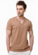 Khaki button-down men's T-shirt